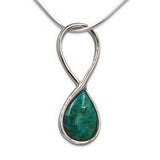 Infinity pendant - Lapis stone-Agat Art Design LTD-45,50,55,Eilat stone,Lapis,Ruby,silver