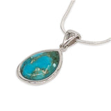Drop shape silver pendant - Lapis stone-Agat Art Design LTD-45,50,55,silver,vermeil