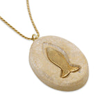 Fish silver pendant - Gold Jerusalem stone-Agat Art Design LTD-45,50,55,silver