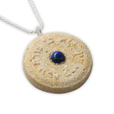 Ben Porat Yosef 14k vermeil  pendant -  Gold Jerusalem Stone set with Azorite
