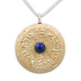 Ben Porat Yosef 14k vermeil  pendant -  Gold Jerusalem Stone set with Azorite
תליונים