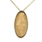 Israel map 14K Gold pendant -  Gold Jerusalem Stone