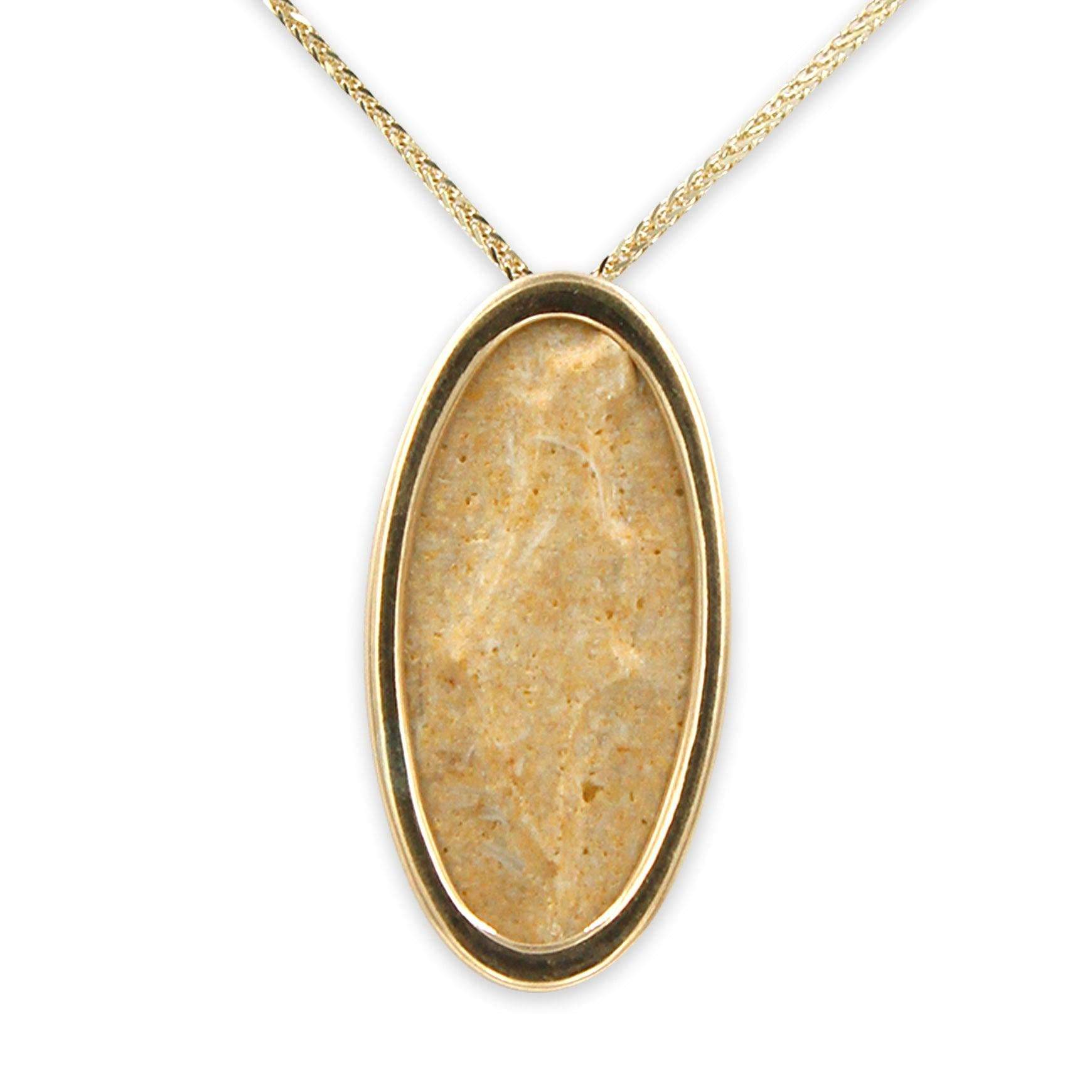 Israel map 14K Gold pendant -  Gold Jerusalem Stone