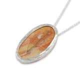 Israel map silver pendant - Jerusalem Stone