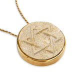 David star 14K Vermeil pendant Jerusalem stone