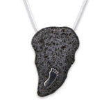 Sea of Galilee silver pendant - volcanic stone-Agat Art Design LTD-45,50,55,silver,vermeil