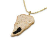 Galileo lake14K vermeil pendant - Gold Jerusalem stone