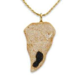 Galileo lake14K vermeil pendant - Gold Jerusalem stone
