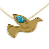 Dove silver Pendant - Onyx stone