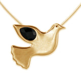 Dove silver Pendant - Onyx stone