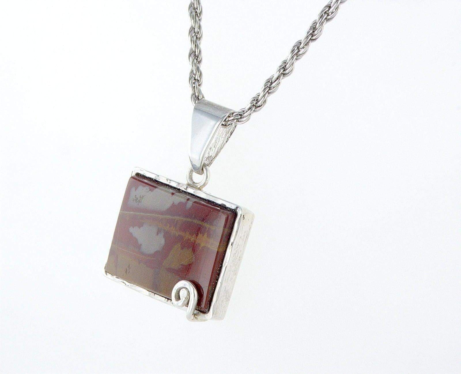 Spiral red Jasper spiral pendant