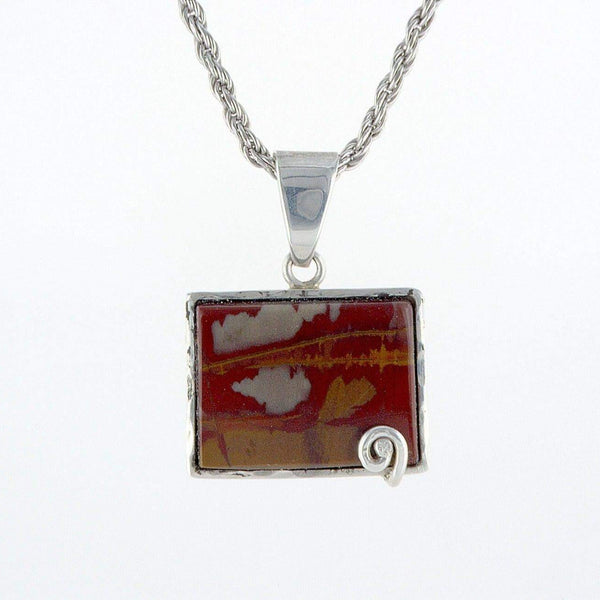 Spiral red Jasper spiral pendant