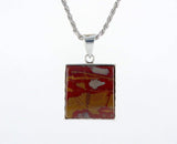 Jasper silver pendant - Red Jasper