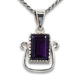 925 sterling silver Artisan pendant - Amethyst