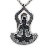 Yogy pendant - Volcanic stone-Agat Art Design LTD-silver