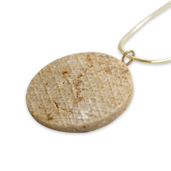 עותק של תליון מגן דוד זהב 14K - אבן ירושלים מוזהבת