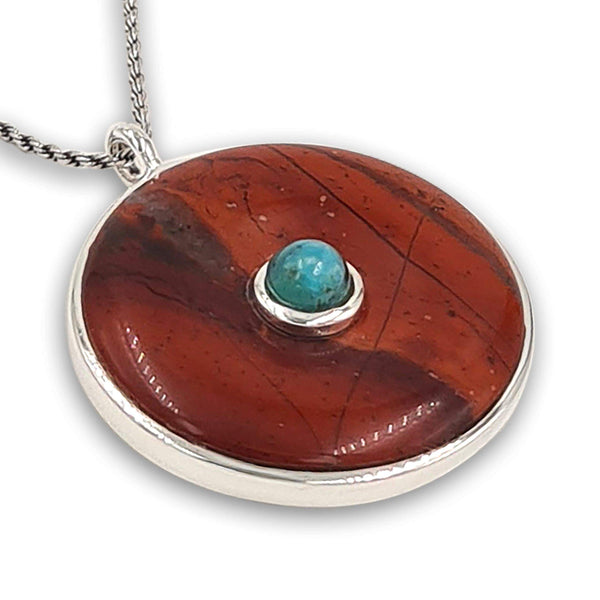 Red Jasper and Turquoise Necklace