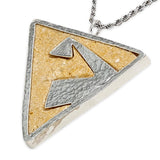 Tringle pendant - Gold Jerusalem stone-Agat Art Design LTD-45,50,55,gold jerusalem stone,silver