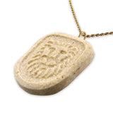 Lion 14K Vermeil Pendant - Gold Jerusalem Stone