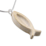 Fish Silver pendant Jerusalem Stone
