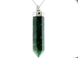 Emerald pencil 14K gold pendant