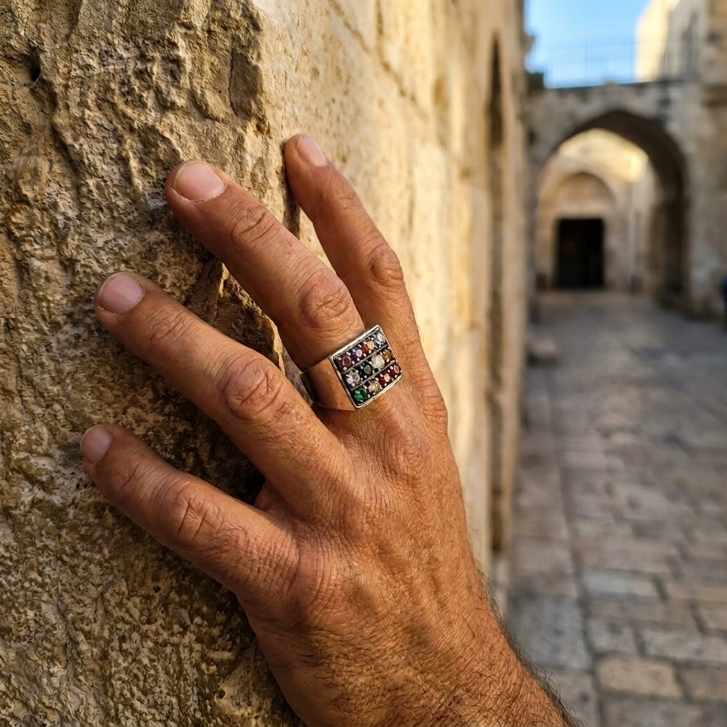 טבעת 12 האבנים תליון חזה חושן